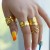 "Geometric Bergamo Stainless Steel Wedding Ring - Punk Jewelry for Men and Women" | €1.79 | OKKO MODE