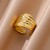"Geometric Bergamo Stainless Steel Wedding Ring - Punk Jewelry for Men and Women" | €1.79 | OKKO MODE