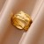 "Geometric Bergamo Stainless Steel Wedding Ring - Punk Jewelry for Men and Women" | €1.79 | OKKO MODE