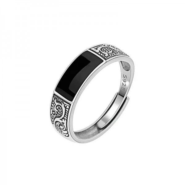 Bagues à motif de dragon pour hommes et femmes, bague ouverte en cuivre, accessoires de bijoux punk, hip hop rétro, mode simple,|2,00 €|OKKO MODE