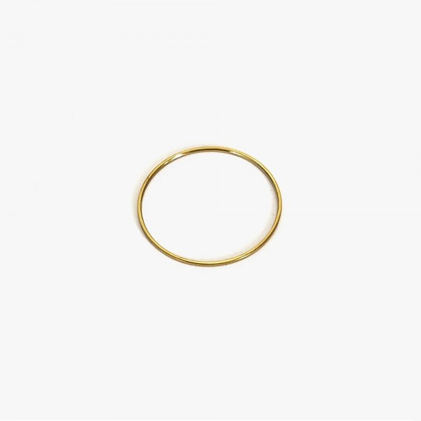 Peri'sbox-Bague anti-tarjeunissement en acier inoxydable pour femme, bague plaquée or 18 carats, style bureau, mode simple, extr|1,79 €|OKKO MODE