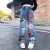 Jean denim azul adolescente pantalón pierna ancha estampado dibujo animado | 11,69 $ | OKKO MODE