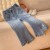 Jeans de Outono para Meninas 1-8 Anos, Calça em Denim Evasê. | 22,42 $ | OKKO MODE