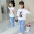 Jeans déchirés à imprimé dessin animé pour enfants, pantalons en denim pour bébés filles | 13,49 € | OKKO MODE