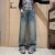 Pantalón Denim Niña - Pierna Ancha | 22,42 $ | OKKO MODE