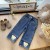 Pantalón de mezclilla grueso y cálido en terciopelo para bebé niña, pantalón recto invierno 2024. | 26,09 € | OKKO MODE