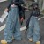Jean cargo multi-poches pour jeunes filles, streetwear rétro taille haute | 17,55 $ | OKKO MODE