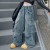 Jean cargo multi-poches pour jeunes filles, streetwear rétro taille haute | 17,55 $ | OKKO MODE