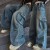Jeans à jambes larges pour adolescentes, pantalon en denim cargo bleu | 13,64 $ | OKKO MODE
