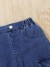 Pantalón elástico para niños, salopette azul oscuro niñas. | 11,97 $ | OKKO MODE