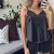 Black Satin Lace Tank Top | $5.69 | OKKO MODE