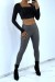 Charcoal Faux Leather Form-Fitting Legging | €5.25 | OKKO MODE