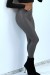 Charcoal Faux Leather Form-Fitting Legging | €5.25 | OKKO MODE