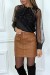 Black Two-Tone Ruffled Overlay Top with Ruffle Collar | $3.41 | OKKO MODE