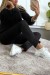 Pantalón negro con bolsillos traseros | 6,83 $ | OKKO MODE