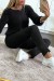 Pantalón negro con bolsillos traseros | 6,83 $ | OKKO MODE