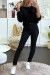 Pantalón negro con bolsillos traseros | 6,83 $ | OKKO MODE
