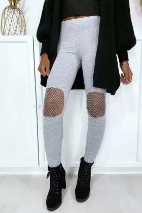White Leggings with Mesh Knee Detail | €2.10 | OKKO MODE
