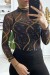 Patterned V-Neck High Neck Body with Back Closure | €3.15 | OKKO MODE