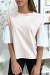 Haut rose bi-matière avec manche bouffante dénudé | 3,41 $ | OKKO MODE