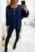 Pull marine coupe chauve souris avec 3 boutons au col | 13,11 $ | OKKO MODE