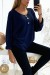 Pull marine coupe chauve souris avec 3 boutons au col | 13,11 $ | OKKO MODE
