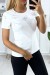 White Rhinestone Embellished T-shirt | $3.41 | OKKO MODE
