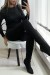 Black Puff Sleeve Tulle Lined Sweater | €10.50 | OKKO MODE