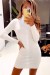 Pull tunique blanc à col roulé. | 7,96 $ | OKKO MODE