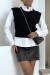 Sleeveless Black Round Neck Court Pull | $5.69 | OKKO MODE