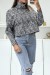 Thick Oversized Turtleneck Sweater in Black and White Print | €4.20 | OKKO MODE