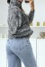 Thick Oversized Turtleneck Sweater in Black and White Print | €4.20 | OKKO MODE