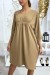 Vestido curto elegante em tom de camelo. | 5,69 $ | OKKO MODE