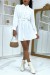 Vestido camisero blanco con botones y cinturón | 10,24 $ | OKKO MODE
