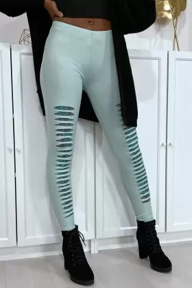 Legging rose effilé à lavant et doublé en dentelle | 1,76 £ | OKKO MODE