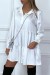 Robe chemise blanche satinée à volant | 15,02 $ | OKKO MODE