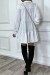 Robe chemise blanche satinée à volant | 15,02 $ | OKKO MODE