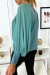 Jolie blouse turquoise à manches drapées | €11.97 | OKKO MODE