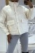 Doudoune Beige mi-longue effet réfléchissant hyper tendance légère et confortable | 18,90 € | OKKO MODE