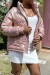 Doudoune rose mi-longue effet réfléchissant hyper tendance légère et confortable | 20,48 $ | OKKO MODE