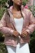 Doudoune rose mi-longue effet réfléchissant hyper tendance légère et confortable | 20,48 $ | OKKO MODE