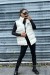 Doudoune en simili beige sans manche ajustable à la taille | 20,48 $ | OKKO MODE