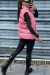 Doudoune en simili fuchsia sans manche ajustable à la taille  | 18,90 € | OKKO MODE