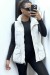 Doudoune sans manches beige à col montant jolis boutons dorés et grosses manches | 13,65 $ | OKKO MODE