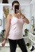 Regata rosa com detalhes em renda no busto e nas costas. | 3,41 $ | OKKO MODE
