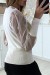 Chaleco beige con mangas transparentes en tul | 6,30 € | OKKO MODE