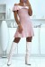 Robe trapéze rose clair  à col bateau | 7,96 $ | OKKO MODE