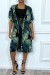 Kimono verde con encaje y estampado de palmera | 13,65 $ | OKKO MODE
