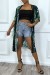 Kimono verde con encaje y estampado de palmera | 13,65 $ | OKKO MODE