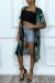 Kimono verde con encaje y estampado de palmera | 13,65 $ | OKKO MODE